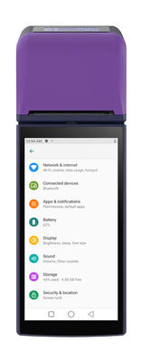 Batería de 3000mAh Sistema POS de pantalla doble inalámbrico con WiFi / BT 5.0