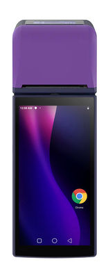 Máquina POS de doble pantalla compacta con lector de tarjetas NFC con cámara principal de 5MP