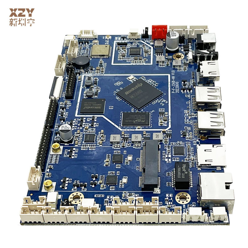 CE RK3568 8 Core Cortex-A55 Android PCBA اللوحة الأم مع فتحة بطاقة TF