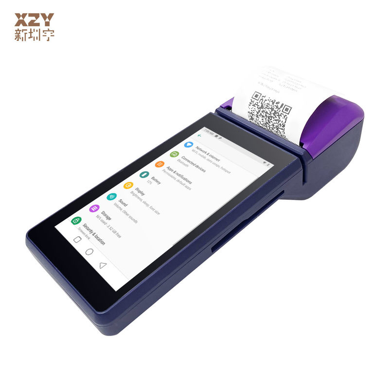 2 GB RAM Wifi POS Terminal Với máy in nhiệt 58mm tích hợp nguồn điện AC / pin
